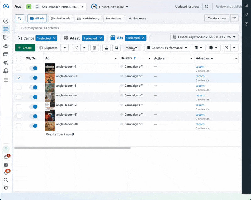 Downloading the Bulk Export Template